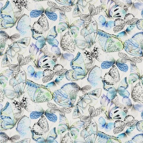 Papillons Cobalt Fabric by Designers Guild 
