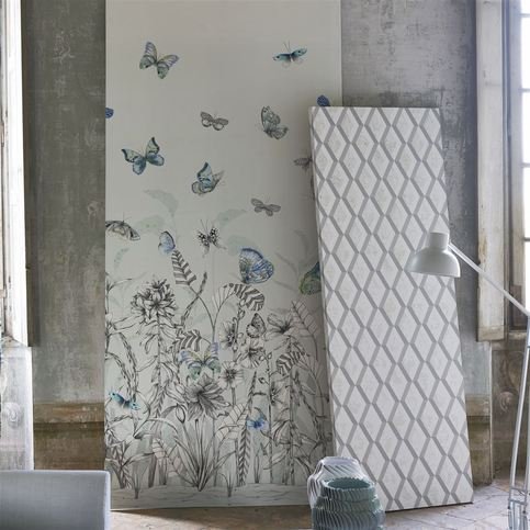 Papillons Eau De Nil Wallcovering by Designers Guild