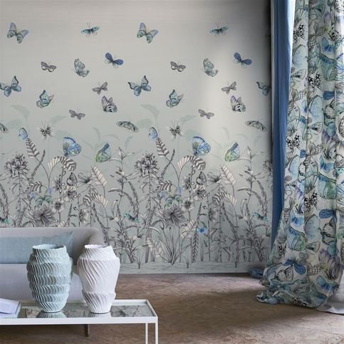 Papillons Eau De Nil Wallcovering by Designers Guild