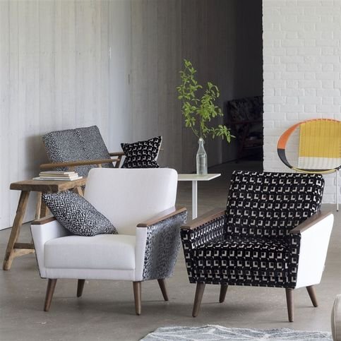 Pugin Noir Fabric by Designers Guild