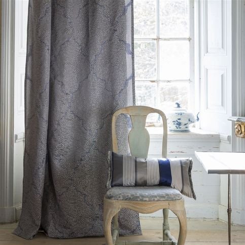 Pugin Zinc Fabric by Designers Guild