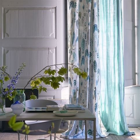 Quill Duck Egg Fabric by Designers Guild 
