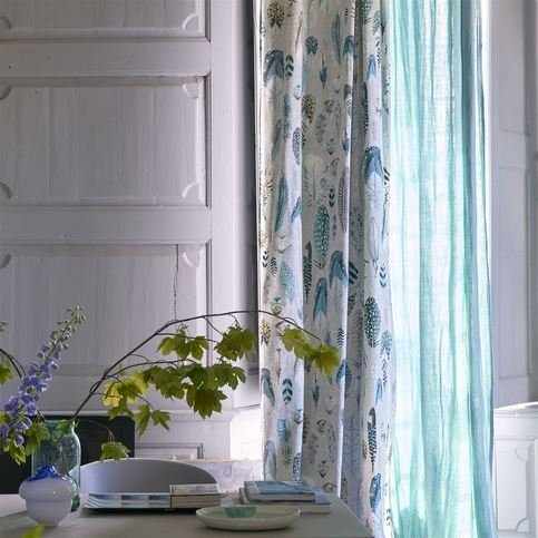 Quill Duck Egg Fabric by Designers Guild 