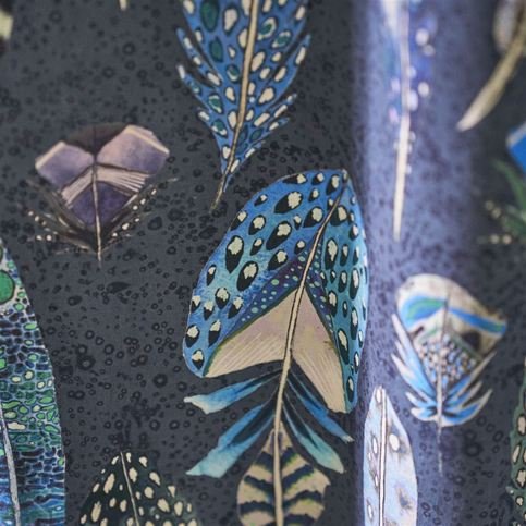 Quill Velvet Cobalt Fabric by Designers Guild 