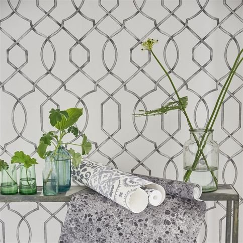 Rabeschi Black and White Wallcovering by Designers Guild 