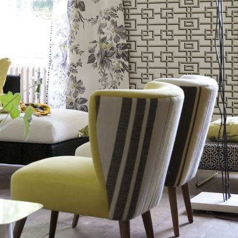 Rheinsberg Black & White Wallcovering by Designers Guild