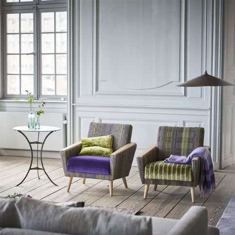 Roxburgh Violet Fabric by Designers Guild