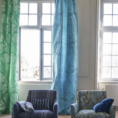 Santicelli Turquoise Fabric by Designers Guild 