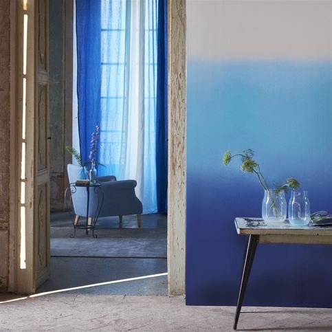 Savoie Cobalt Wallcovering by Designers Guild
