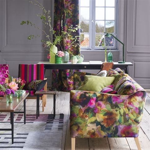 Surimono Berry Fabric by Designers Guild 