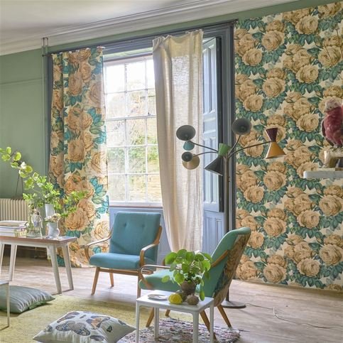 The Rose Sepia Wallcovering by Designers Guild