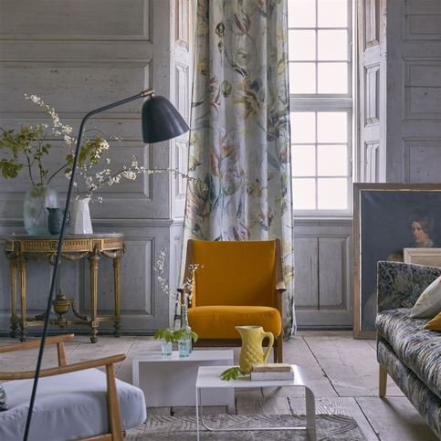Tulipa Stellata Birch Fabric by Designers Guild 