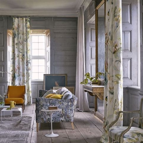 Tulipa Stellata Birch Fabric by Designers Guild 