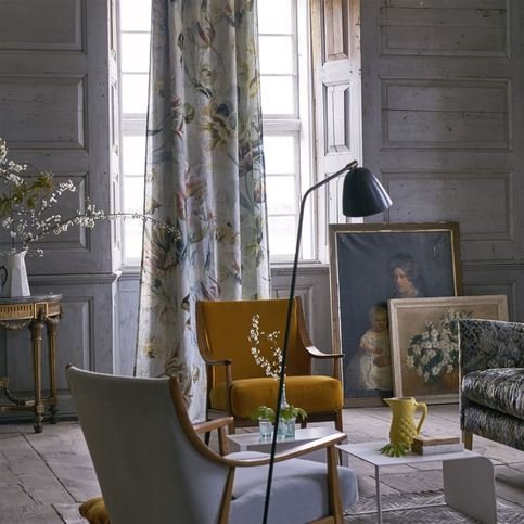 Tulipa Stellata Birch Fabric by Designers Guild 