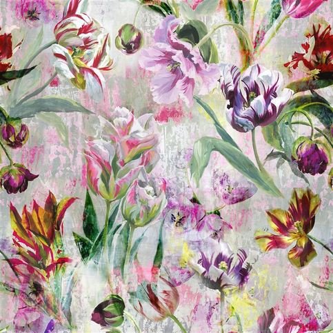 Tulipa Stellata Fuchsia Fabric by Designers Guild 