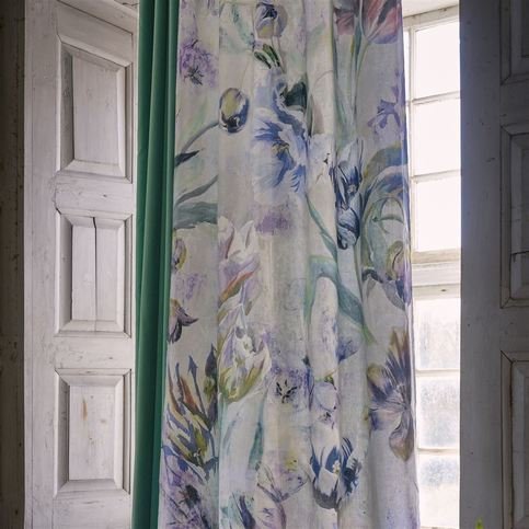 Tulipa Stellata Violet Fabric by Designers Guild 