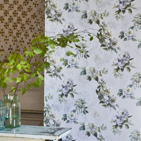 Victorine Cloud Wallcovering by Designers Guild