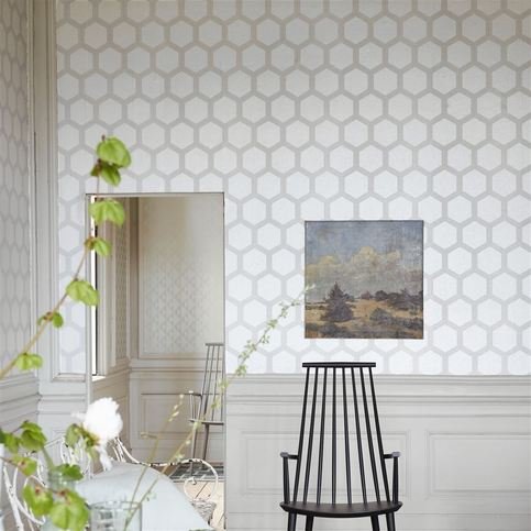 Zardozi Oyster Wallcovering by Designers Guild