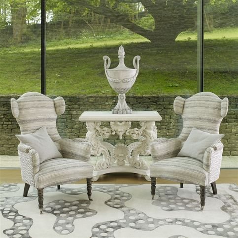 Estevi Stone Fabric by William Yeoward