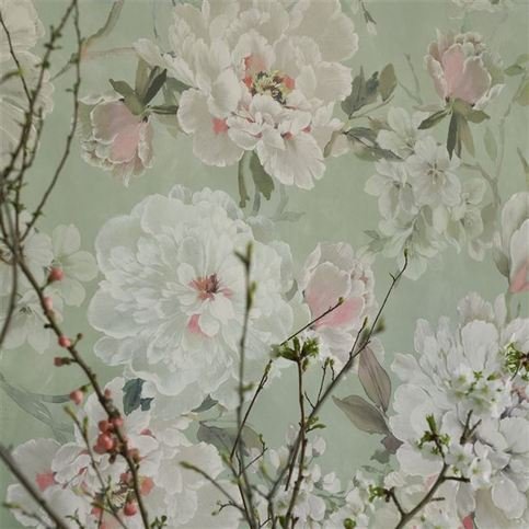 Fleur Blanche Eau de Nil Wallcovering by Designers Guild