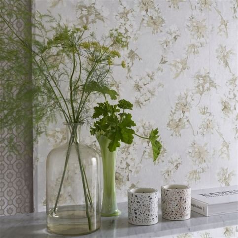 Fleur D Assam Pearl Wallcovering by Designers Guild