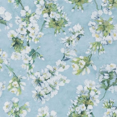 Fleur D Assam Sky Wallcovering by Designers Guild