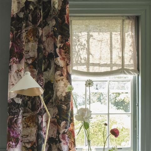 Fleur De Nuit Noir Fabric by Designers Guild 