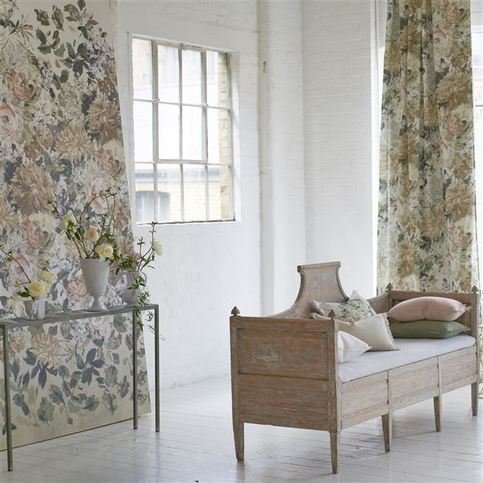 Fleurs D Artistes Chalk Wallcovering by Designers Guild