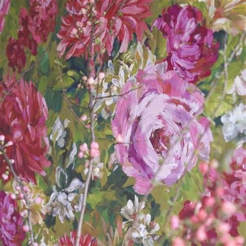 Fleurs D Artistes Terracotta Fabric by Designers Guild 