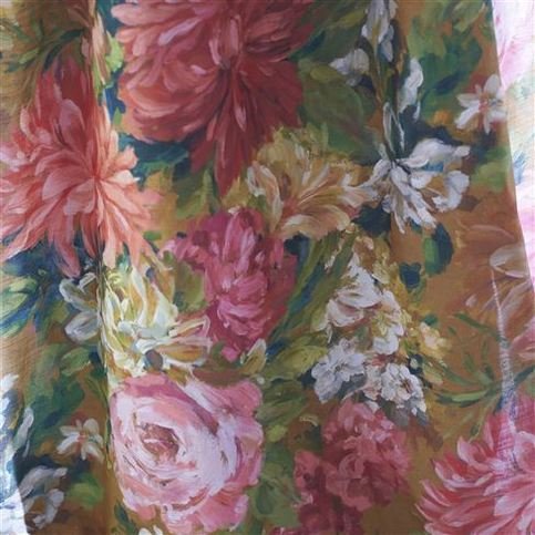 Fleurs D Artistes Terracotta Fabric by Designers Guild 