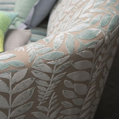 Foglia Duck Egg Fabric by Designers Guild 