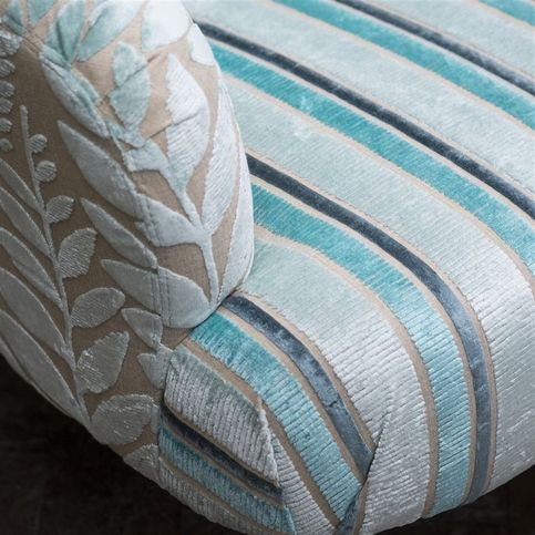 Foglia Duck Egg Fabric by Designers Guild 