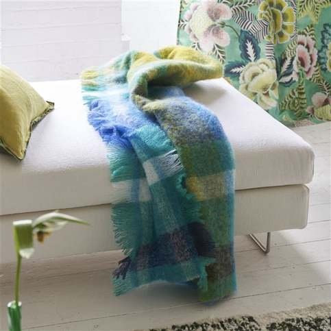 Fontaine Cobalt Throw by Designers Guild