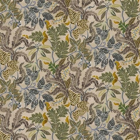 Fougere Sepia Fabric by Designers Guild 
