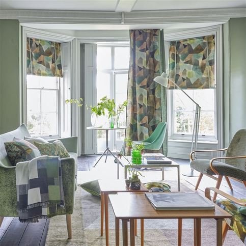 Geo Moderne Jade Fabric by Designers Guild 