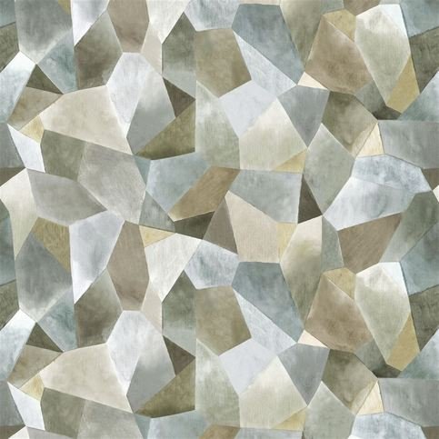 Geo Moderne Pewter Fabric by Designers Guild 