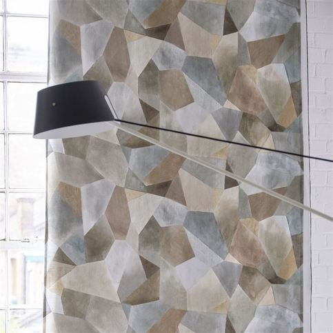 Geo Moderne Pewter Fabric by Designers Guild 