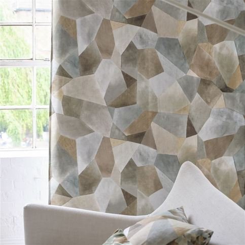 Geo Moderne Pewter Fabric by Designers Guild 