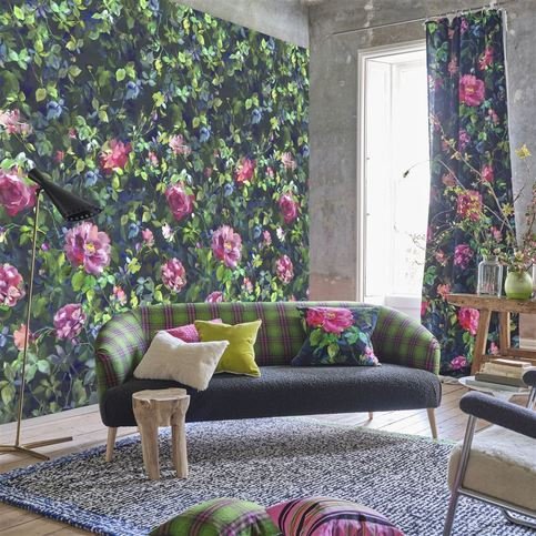 Gertrude Rose Fuchsia Fabric by Designers Guild 