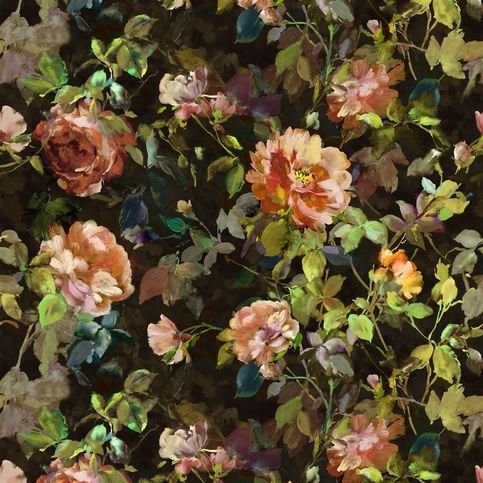 Gertrude Rose Sepia Fabric by Designers Guild 