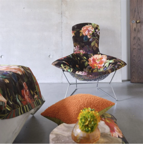 Gertrude Rose Sepia Fabric by Designers Guild 