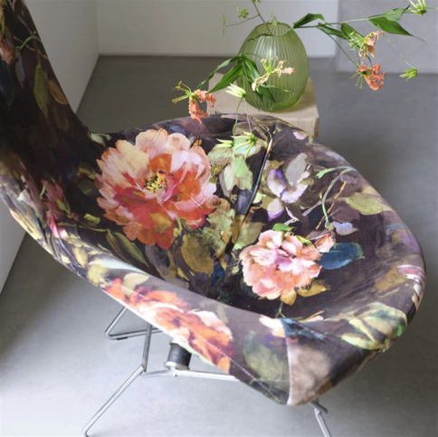 Gertrude Rose Sepia Fabric by Designers Guild 