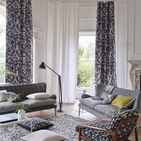 Guerbois Charcoal Fabric by Designers Guild 