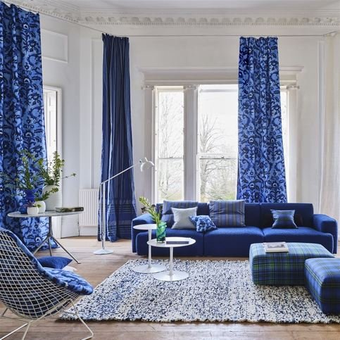 Guerbois Cobalt Fabric by Designers Guild 