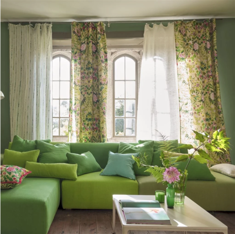 Ikebana Damask Fuchsia Fabric by Designers Guild 