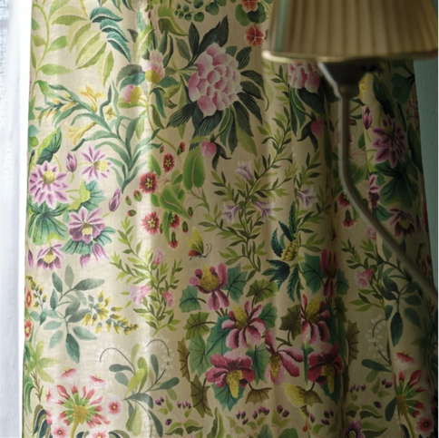 Ikebana Damask Fuchsia Fabric by Designers Guild 