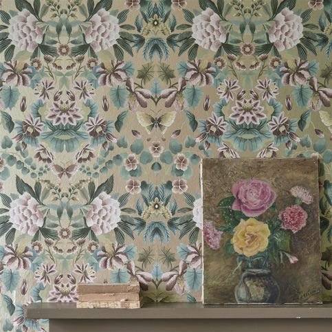 Ikebana Damask Gilver Wallcovering by Designers Guild