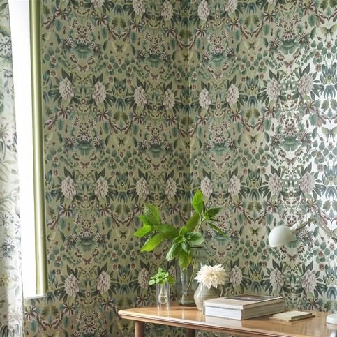 Ikebana Damask Gilver Wallcovering by Designers Guild