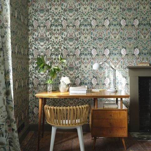 Ikebana Damask Gilver Wallcovering by Designers Guild