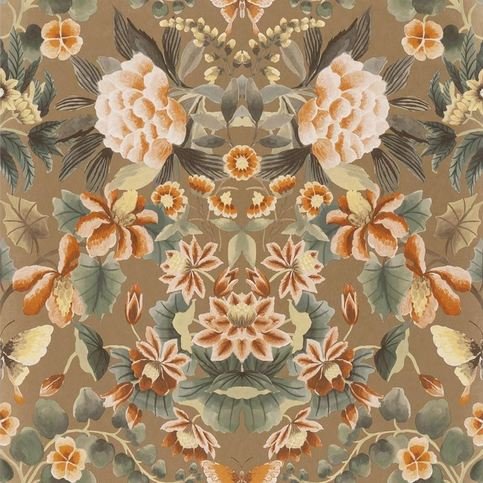 Ikebana Damask Gold Wallcovering by Designers Guild